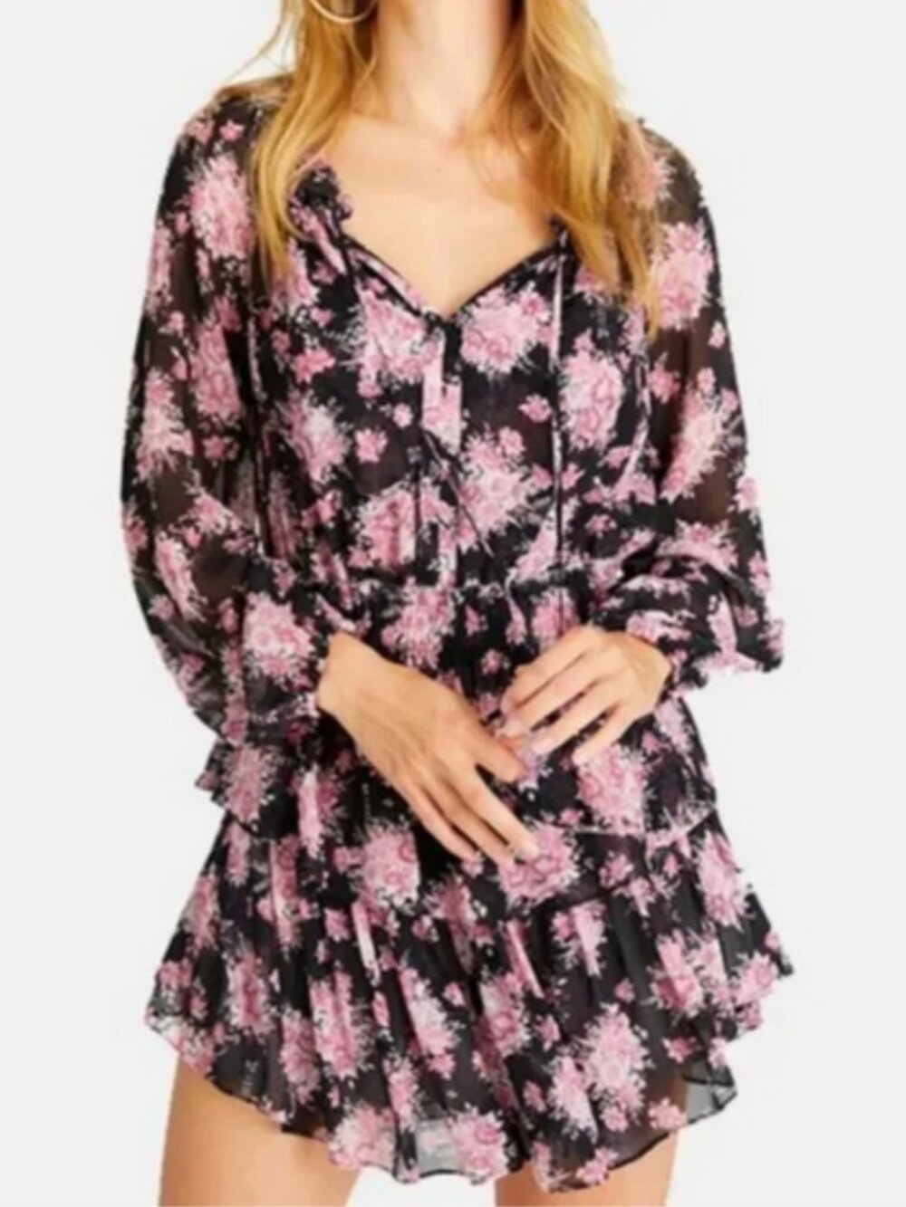 Love Shack Fancy Silk Ruffle Dress